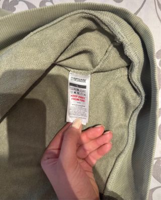 Sudadera Gymshark media cremallera verde oliva