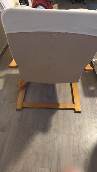 Butacas Mecedoras relax tela y madera 2x1