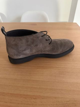 Botines Geox Ante Hombre Talla 40 Gris pardo