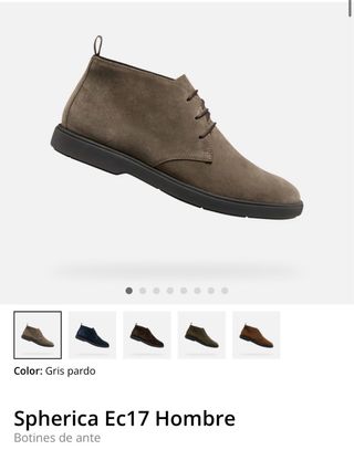 Botines Geox Ante Hombre Talla 40 Gris pardo