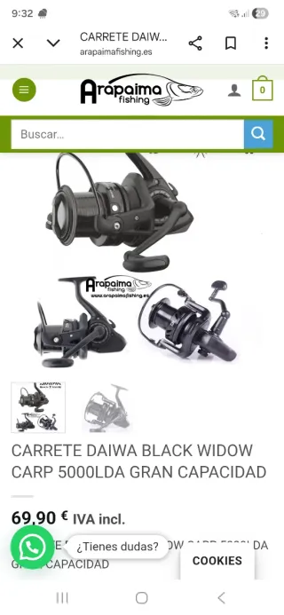 Caña Daiwa y funda Nash