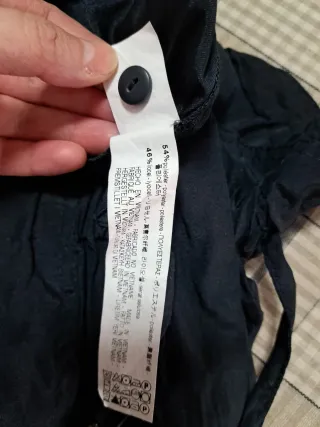 Pantalón Zara azul marino tiro alto mujer talla M