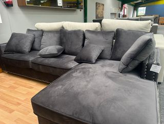 Sofá Chaiselongue Gris ¡ENVIO Y PAGO EN CASA !