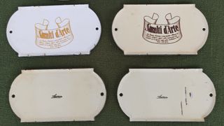 Lotto 13 targhe smaltate studio Laurana