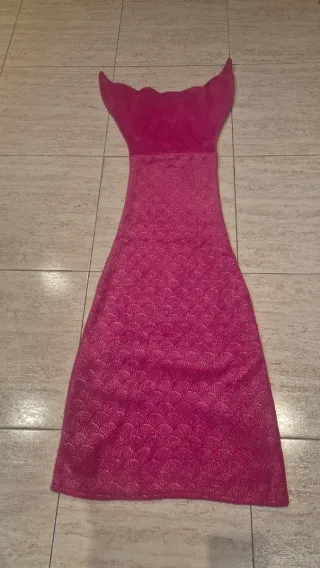 Manta cola de sirena rosa