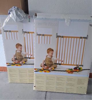 2 Barreras protectoras de madera para escaleras