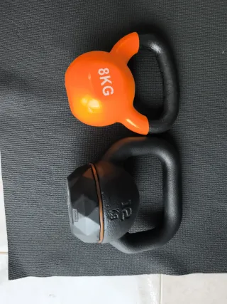 2 Mancuernas Kettlebell 8kg y 12kg