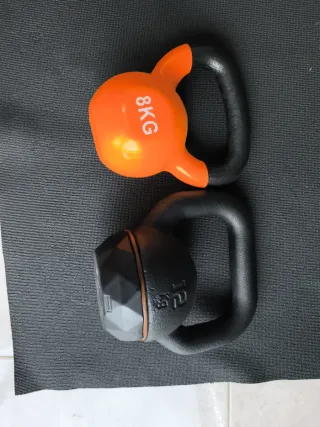 2 Mancuernas Kettlebell 8kg y 12kg