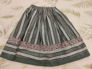 Traje casera niña verde y morado