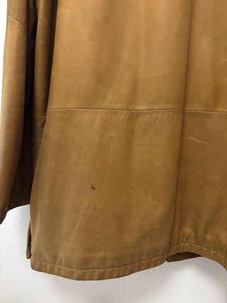 Chaqueta de cuero vintage XL marrón