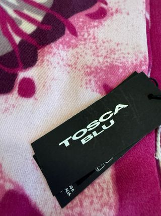 Sciarpa grande Tosca Blu fantasia floreale