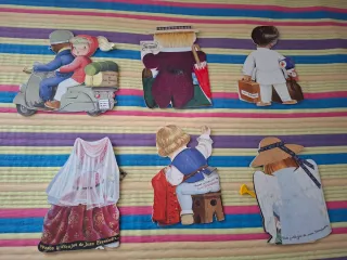 Lote 6 cuentos infantiles troquelados antiguos