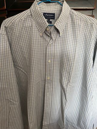 2 Camisas Arrow Cuadros Beige y Gris