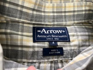 2 Camisas Arrow Cuadros Beige y Gris