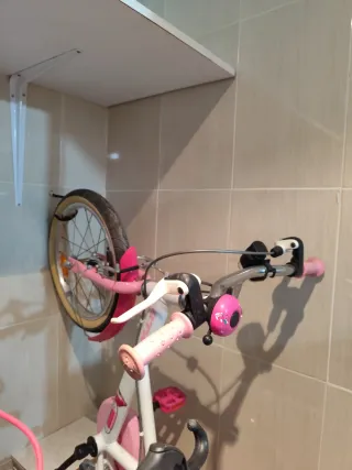 Bici niña Btwin Decathlon blanca-rosa