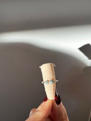 Anillo Plata 925 Flores Esmeralda Natural