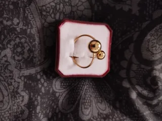 Anillo Corazón Perla Oro