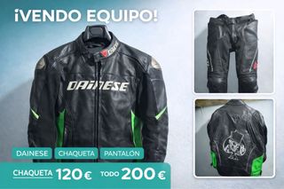 Chaqueta y pantalón Dainese cuero