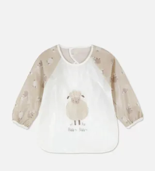 Babero impermeable con mangas y ovejas