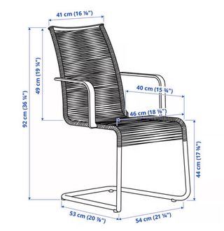Silla de exterior VÄSMAN con reposabrazos (4 unid)