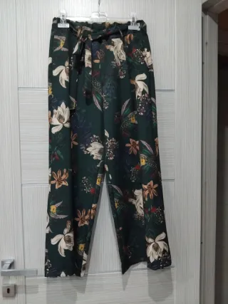 Pantaloni donna fantasia floreale
