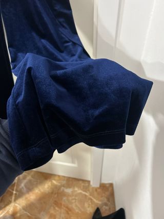 Pantalón largo azul marino terciopelo