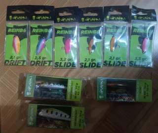 Lote señuelos pesca trucha Gunki