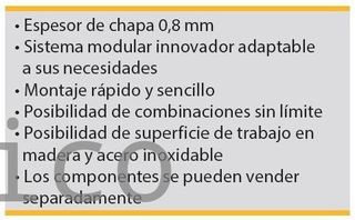 Conjunto Taller 4 Módulos S/Madera Azul Gris - Edición Limitada