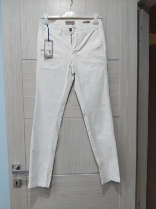 Pantaloni uomo taglia 42 color panna