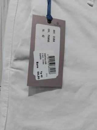 Pantaloni uomo taglia 42 color panna