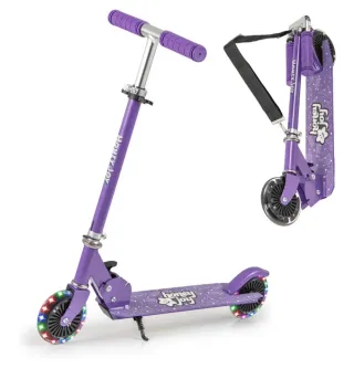 Patinete infantil morado con luces