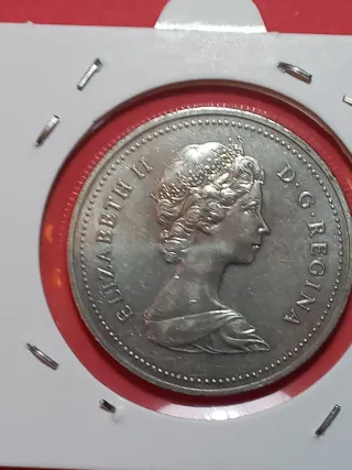 Moneda Canadá 1980 Dollar Canoa.