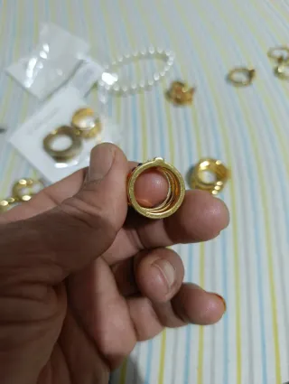 Dos Anillos Bimba y Lola Dorado Multicolor