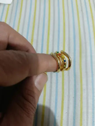 Dos Anillos Bimba y Lola Dorado Multicolor