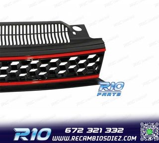 PARRILLA VOLKSWAGEN VW GOLF 6 08-12 LOOK GTI NEGRO MOLDURA R