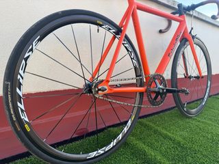 Bicicleta Fixie Carretera Naranja