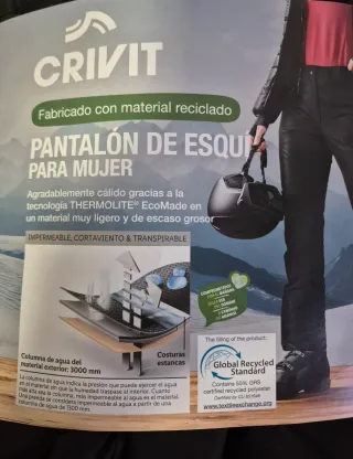 Pantalón Esquí Mujer T.44 Negro