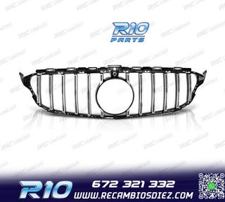 PARRILLA MERCEDES W205 14-18 LOOK AMG GT CROMO NEGRO