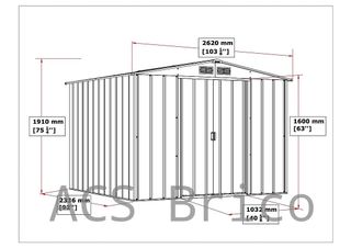 Caseta Metálica Eco Calpe 233x262x191 cm - Duramax