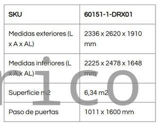 Caseta Metálica Eco Calpe 233x262x191 cm - Duramax