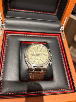 Reloj Jaguar Cronógrafo marron y Plateado