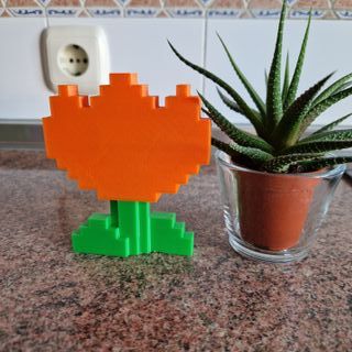 Flor Fuego Pixel Art XXL Naranja