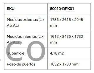 Caseta Metálica Top Titan 173x261x204 cm - Duramax
