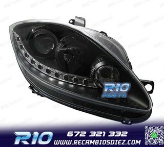 FAROS PARA SEAT LEON ALTEA TOLEDO 04-09 LUZ DIURNA LED FONDO