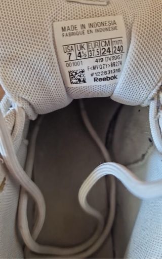 Zapatillas Reebok Mujer Gris y Blanco