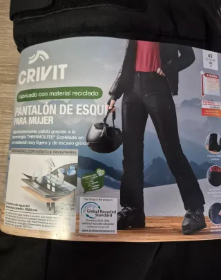 Pantalón Esquí Mujer T.42 Negro