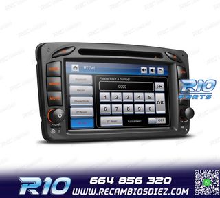 RADIO NAVEGADOR PARA MERCEDES CLASE A C CLK USB GPS TACTIL H