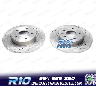 DISCOS DE FRENO PARA MINI PERFORADOS RANURADOS