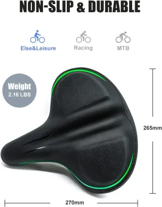 Sedile Bici Ampio Morbido e Confortevole