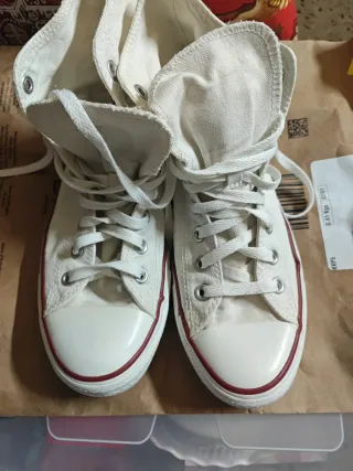Converse uomo bianche alte
